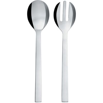 Alessi - Couverts à salade Santiago - Métal - Acier inoxydable poli - Designer David Chipperfield - Publicité Alessi - Couverts à salade Santiago - Métal - Acier inoxydable poli - Designer David Chipperfield - Publicité