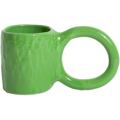 Petite Friture - Tasse à café Donut - Vert - Faïence émaillée - Designer Pia Chevalier - Publicité Petite Friture - Tasse à café Donut - Vert - Faïence émaillée - Designer Pia Chevalier - Publicité