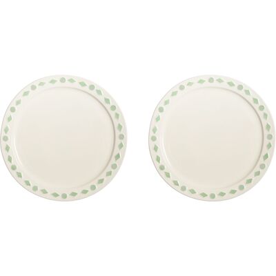 & klevering - Assiette Folk - Vert - Porcelaine - Publicité & klevering - Assiette Folk - Vert - Porcelaine - Publicité