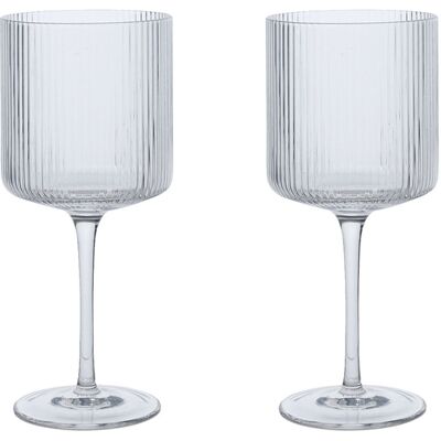 Ferm Living - Verre à vin rouge Ripple - Transparent - Verre soufflé bouche - Designer Trine Andersen - Publicité Ferm Living - Verre à vin rouge Ripple - Transparent - Verre soufflé bouche - Designer Trine Andersen - Publicité
