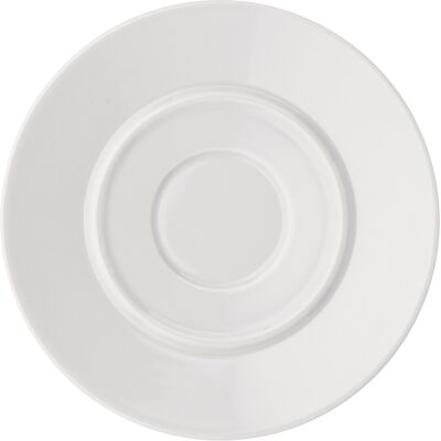 Alessi - Soucoupe La Bella Tavola - Blanc - Porcelaine fine - Designer Ettore Sottsass - Publicité Alessi - Soucoupe La Bella Tavola - Blanc - Porcelaine fine - Designer Ettore Sottsass - Publicité