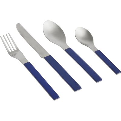 Hay - Ensemble de 4 couverts en acier inoxydable bleu foncé - Designer Muller Van Severen - Publicité Hay - Ensemble de 4 couverts en acier inoxydable bleu foncé - Designer Muller Van Severen - Publicité