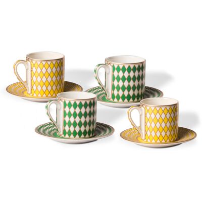Pols Potten - Tasse à espresso Chess - Vert - Porcelaine émaillée - Publicité Pols Potten - Tasse à espresso Chess - Vert - Porcelaine émaillée - Publicité