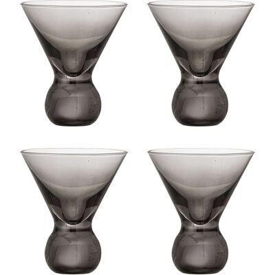 Bloomingville - Verre à cocktail Corliss - Gris - Verre - Publicité Bloomingville - Verre à cocktail Corliss - Gris - Verre - Publicité