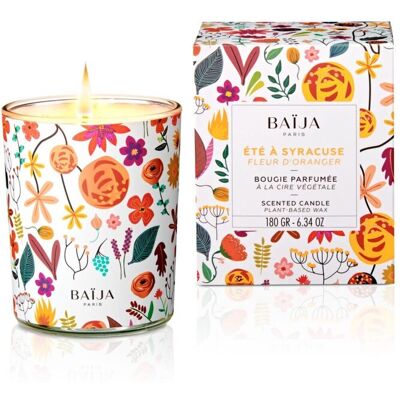 Bougie parfumée fleur d’oranger Été à Syracuse - Baïja - Publicité Bougie parfumée fleur d’oranger Été à Syracuse - Baïja - Publicité