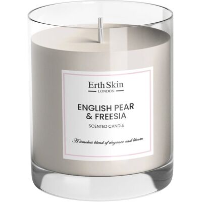 Bougie parfumée à la poire anglaise et à la freesia - ERTH SKIN LONDON - Publicité Bougie parfumée à la poire anglaise et à la freesia - ERTH SKIN LONDON - Publicité