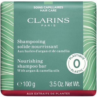 Clarins Shampoo Solide Nourrissant à l'Argan et au Camélia - Shampoo - Publicité Clarins Shampoo Solide Nourrissant à l'Argan et au Camélia - Shampoo - Publicité