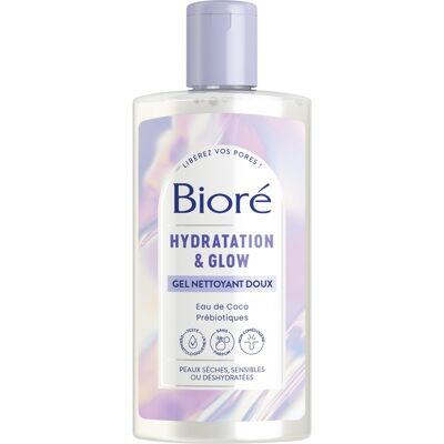 Gel nettoyant doux Hydratation & Glow - Bioré - Publicité Gel nettoyant doux Hydratation & Glow - Bioré - Publicité