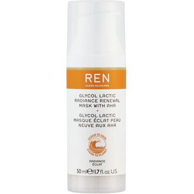 Masque éclat peau neuve aux AHA Glycol Lactic - REN - Publicité Masque éclat peau neuve aux AHA Glycol Lactic - REN - Publicité