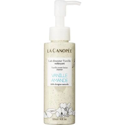 Lait douceur vanille nettoyant rechargeable - 120ml - La Canopée - Publicité Lait douceur vanille nettoyant rechargeable - 120ml - La Canopée - Publicité