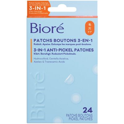 Patch anti-boutons 3 en 1 - Bioré - Publicité Patch anti-boutons 3 en 1 - Bioré - Publicité