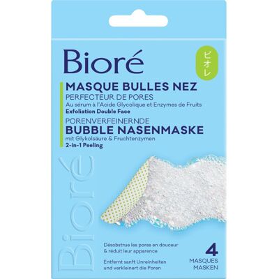 Masque bulles nez x4 - Bioré - Publicité Masque bulles nez x4 - Bioré - Publicité