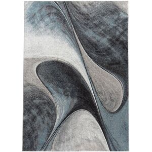 Tapis Rectangulaire Bleu - 200x290cm - Polypropylène & Jute - Publicité Tapis Rectangulaire Bleu - 200x290cm - Polypropylène & Jute - Publicité