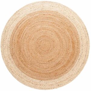 Unamourdetapis Tapis rond, motif simple authentique, JUTE K, jute tissé à la main - Publicité Unamourdetapis Tapis rond, motif simple authentique, JUTE K, jute tissé à la main - Publicité