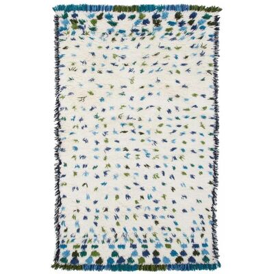 Tapis en laine géométrique cobalt - Tapis - Publicité Tapis en laine géométrique cobalt - Tapis - Publicité