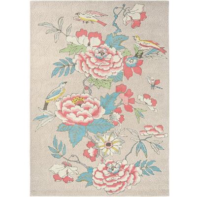 Wedgwood Tapis salon et chambre fait à la main en laine motif floral PAEONIA - Publicité Wedgwood Tapis salon et chambre fait à la main en laine motif floral PAEONIA - Publicité