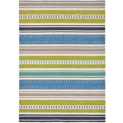 RIVI - Scion - Kilim Vert Bleu - 140x200 cm - Tapis exterieur - Publicité RIVI - Scion - Kilim Vert Bleu - 140x200 cm - Tapis exterieur - Publicité