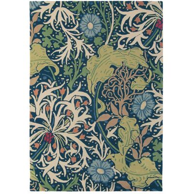 Morris & co Tapis salon et chambre fait à la main en laine motif floral SEAWEED - Publicité Morris & co Tapis salon et chambre fait à la main en laine motif floral SEAWEED - Publicité