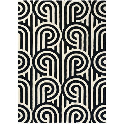 Florence Broadhurst Tapis salon et chambre fait à la main en laine motif seventies - Publicité Florence Broadhurst Tapis salon et chambre fait à la main en laine motif seventies - Publicité