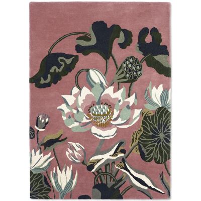 Wedgwood Tapis salon et chambre fait à la main en laine motif floral WATERLILY - Publicité Wedgwood Tapis salon et chambre fait à la main en laine motif floral WATERLILY - Publicité