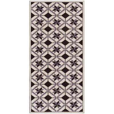 Unamourdetapis Tapis de cuisine motif carreaux de ciment LYN11 N&B - Publicité Unamourdetapis Tapis de cuisine motif carreaux de ciment LYN11 N&B - Publicité