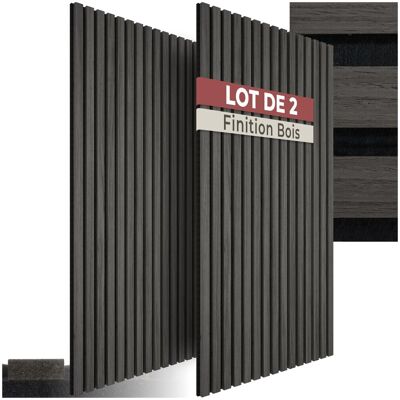TecTake GmbH Panneaux acoustiques Sonic Wall II aspect bois - chêne noir - Publicité TecTake GmbH Panneaux acoustiques Sonic Wall II aspect bois - chêne noir - Publicité