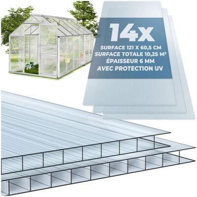TecTake GmbH Plaques doubles SHINY en polycarbonate découpables - blanc transparent - Publicité TecTake GmbH Plaques doubles SHINY en polycarbonate découpables - blanc transparent - Publicité