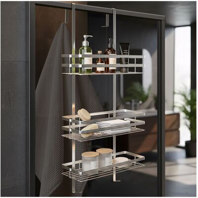 TecTake GmbH Étagère de douche - argent - Publicité TecTake GmbH Étagère de douche - argent - Publicité