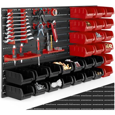 TecTake GmbH Magazine de petites pièces avec 28 boîtes empilables et supports d'outils - par pièce - Publicité TecTake GmbH Magazine de petites pièces avec 28 boîtes empilables et supports d'outils - par pièce - Publicité