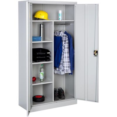 TecTake GmbH Vestiaire métallique comprenant 6 casiers et 1 penderie intégrée - gris - Publicité TecTake GmbH Vestiaire métallique comprenant 6 casiers et 1 penderie intégrée - gris - Publicité