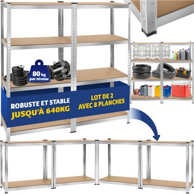 TecTake GmbH Étagère robuste pour charges lourdes - 160 x 160 x 40 cm, 640 kg - Publicité TecTake GmbH Étagère robuste pour charges lourdes - 160 x 160 x 40 cm, 640 kg - Publicité