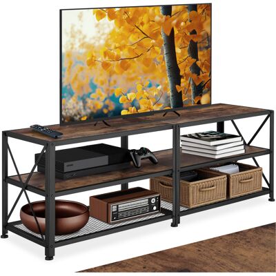 TecTake GmbH Meuble bas - 141 cm, Bois foncé industriel, rustique - Publicité TecTake GmbH Meuble bas - 141 cm, Bois foncé industriel, rustique - Publicité