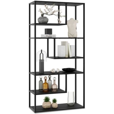 TecTake GmbH Étagère VENDA avec 6 compartiments, look industriel 85x35x188cm - noir - Publicité TecTake GmbH Étagère VENDA avec 6 compartiments, look industriel 85x35x188cm - noir - Publicité