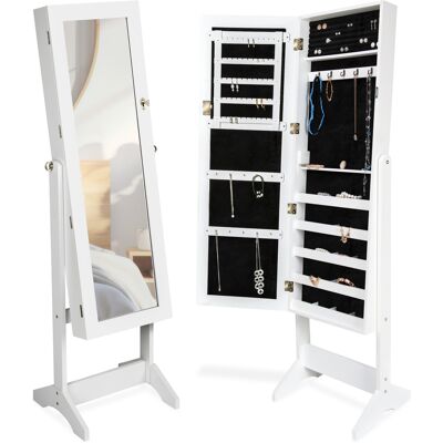 TecTake GmbH Armoire à bijoux avec miroir - blanc - Publicité TecTake GmbH Armoire à bijoux avec miroir - blanc - Publicité