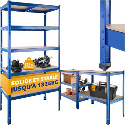 TecTake GmbH Etagères charges lourdes à 5 niveaux - 1325 kg - Publicité TecTake GmbH Etagères charges lourdes à 5 niveaux - 1325 kg - Publicité