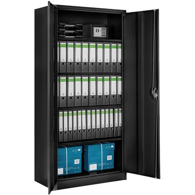 TecTake GmbH Armoire de classement Blain avec 5 étagères 40x80x180cm - noir - Publicité TecTake GmbH Armoire de classement Blain avec 5 étagères 40x80x180cm - noir - Publicité