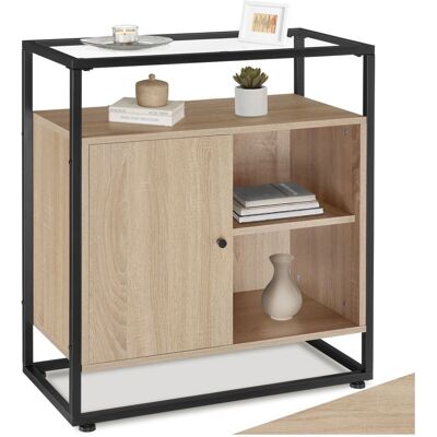TecTake GmbH Commode Conventry 70x38x80,5cm - Bois clair industriel, Chêne Sonoma - Publicité TecTake GmbH Commode Conventry 70x38x80,5cm - Bois clair industriel, Chêne Sonoma - Publicité