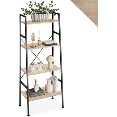 TecTake GmbH Etagère échelle LIVERPOOL style industriel 61,5 x 36,5 x 150 cm - Bois clair industriel, Chêne Sonoma - Publicité TecTake GmbH Etagère échelle LIVERPOOL style industriel 61,5 x 36,5 x 150 cm - Bois clair industriel, Chêne Sonoma - Publicité