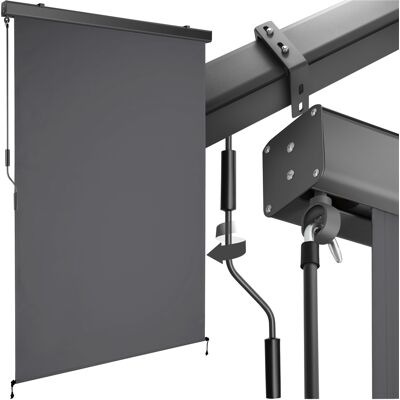 TecTake GmbH Store banne verticale ELOISE avec 2 supports muraux - 120 x 250 cm, gris foncé - Publicité TecTake GmbH Store banne verticale ELOISE avec 2 supports muraux - 120 x 250 cm, gris foncé - Publicité