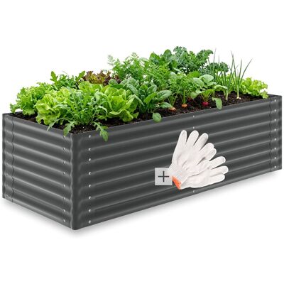 TecTake GmbH Bac à fleurs surélevé Blomma galvanisé, différentes tailles - gris anthracite - Publicité TecTake GmbH Bac à fleurs surélevé Blomma galvanisé, différentes tailles - gris anthracite - Publicité