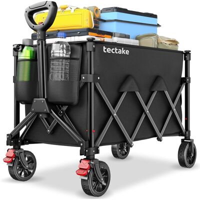 TecTake GmbH Chariot pliable ROLLRIDER avec poignée télescopique et roues profilées - 120 L - Publicité TecTake GmbH Chariot pliable ROLLRIDER avec poignée télescopique et roues profilées - 120 L - Publicité