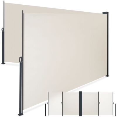 TecTake GmbH Store latéral double extensible avec mécanisme d'enroulement - beige - Publicité TecTake GmbH Store latéral double extensible avec mécanisme d'enroulement - beige - Publicité