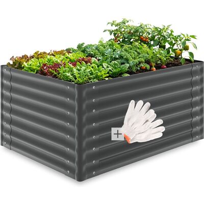TecTake GmbH Bac à fleurs surélevé Blomma galvanisé, différentes tailles - gris anthracite - Publicité TecTake GmbH Bac à fleurs surélevé Blomma galvanisé, différentes tailles - gris anthracite - Publicité