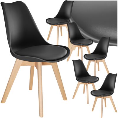 TecTake GmbH Chaises de salle à manger FRÉDÉRIQUE style scandinave - noir, Lot de 6 - Publicité TecTake GmbH Chaises de salle à manger FRÉDÉRIQUE style scandinave - noir, Lot de 6 - Publicité