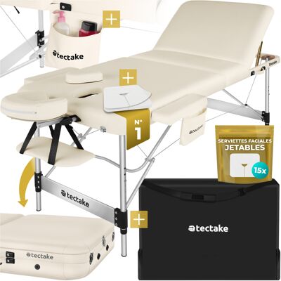 TecTake GmbH Table de massage pliable KO TAO - beige - Publicité TecTake GmbH Table de massage pliable KO TAO - beige - Publicité