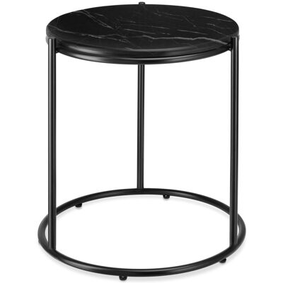 TecTake GmbH Table d'appoint ELSA aspect marbre et structure en acier - noir/noir, par pièce - Publicité TecTake GmbH Table d'appoint ELSA aspect marbre et structure en acier - noir/noir, par pièce - Publicité