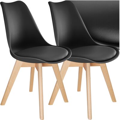 TecTake GmbH Chaises de salle à manger FRÉDÉRIQUE style scandinave - noir, Lot de 2 - Publicité TecTake GmbH Chaises de salle à manger FRÉDÉRIQUE style scandinave - noir, Lot de 2 - Publicité