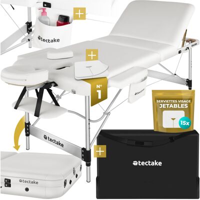 TecTake GmbH Table de massage pliable PHUKET - blanc - Publicité TecTake GmbH Table de massage pliable PHUKET - blanc - Publicité