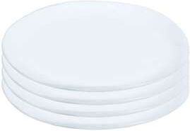 Lot de 4 Assiettes à dessert ovale en porcelaine - blanc, Pomax (x 4)
