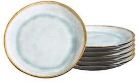 Médard de Noblat Lot de 6 assiettes à dessert 19,5 cm - Shadow Aqua, Medard de Noblat (x 6)